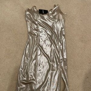 champagne mini dress